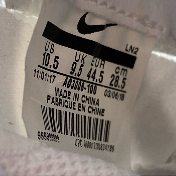 Nike Vapor Untouchable 3 Elite Football Cleats White AO3006-100 Men’s Size 10.5 - Picture 10 of 10